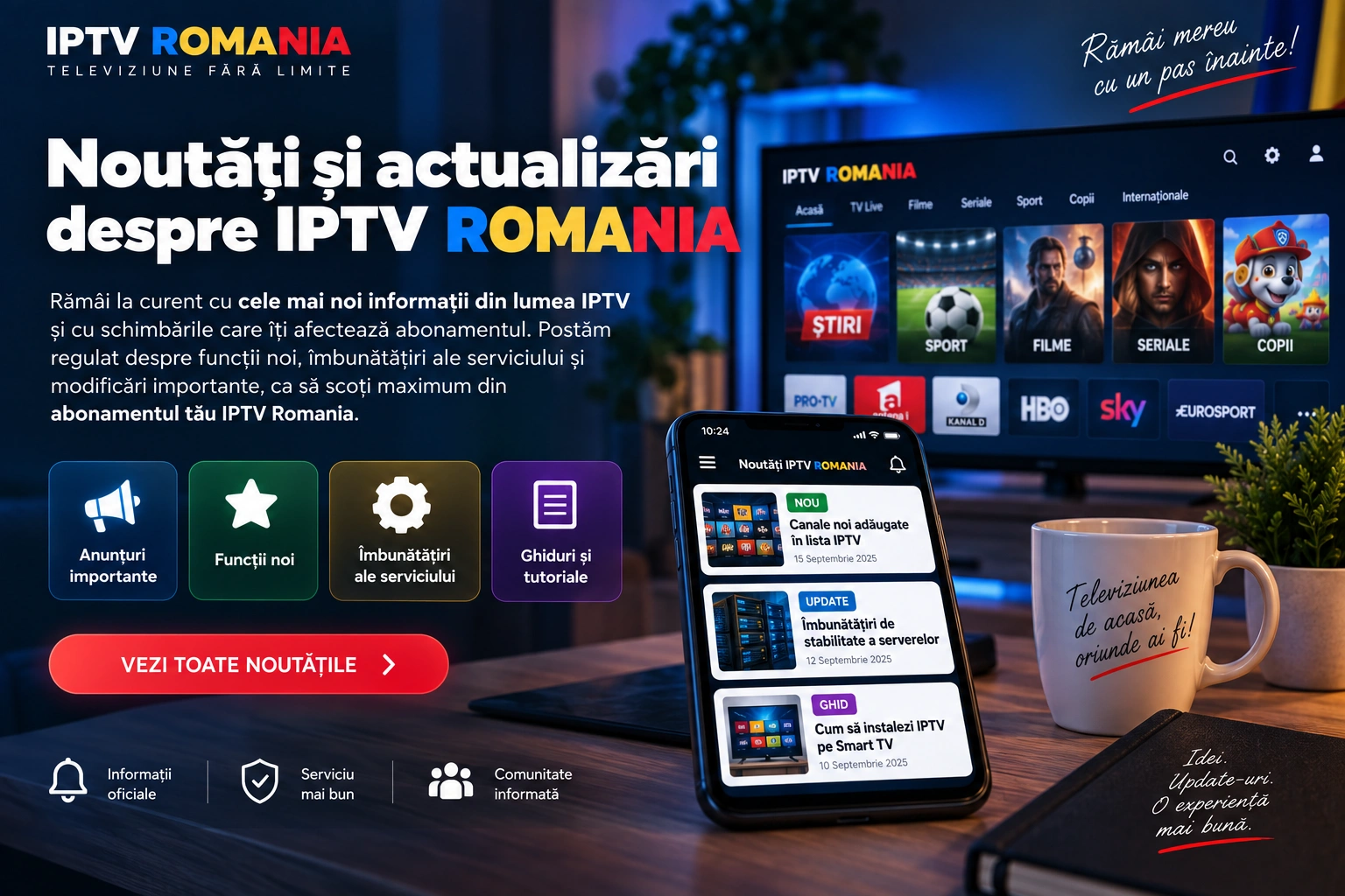 Noutăți și actualizări despre IPTV Romania