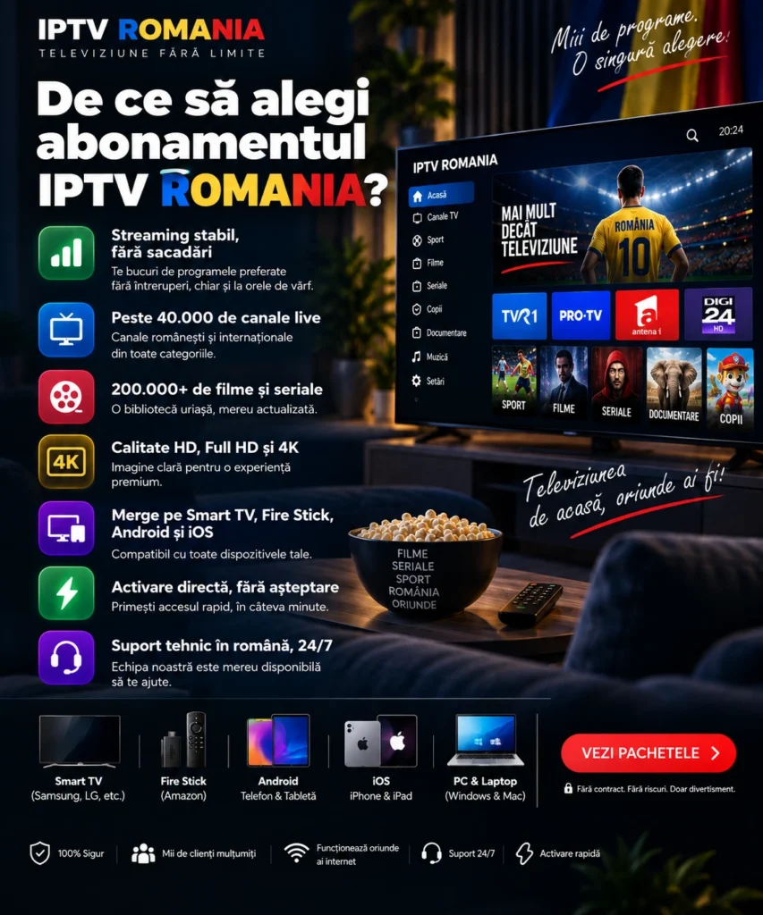 De ce să alegi abonamentul IPTV Romania?